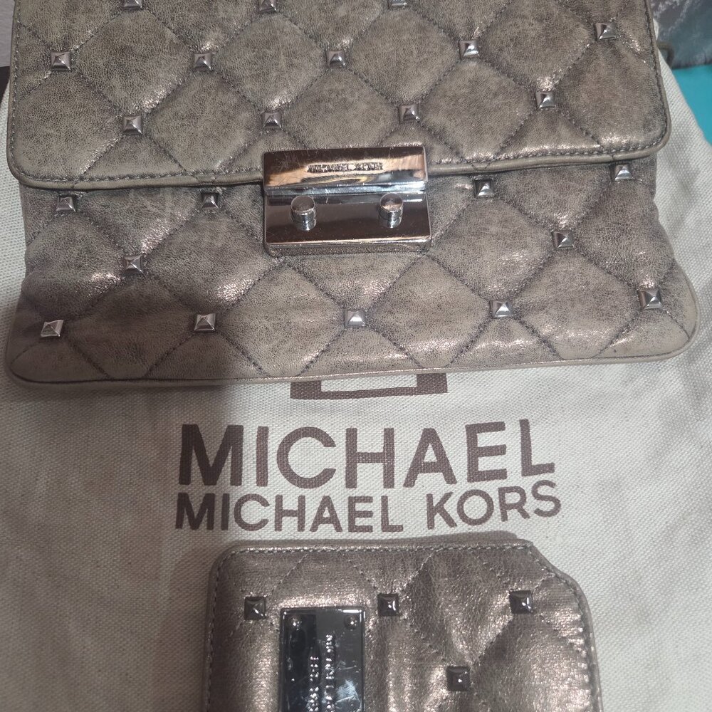 Michael Kors studded purse and wallet